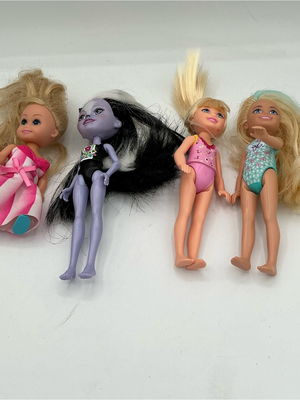 Mini Fashion Doll Set of 4 - Pink, Purple, Teal, Blonde Variants